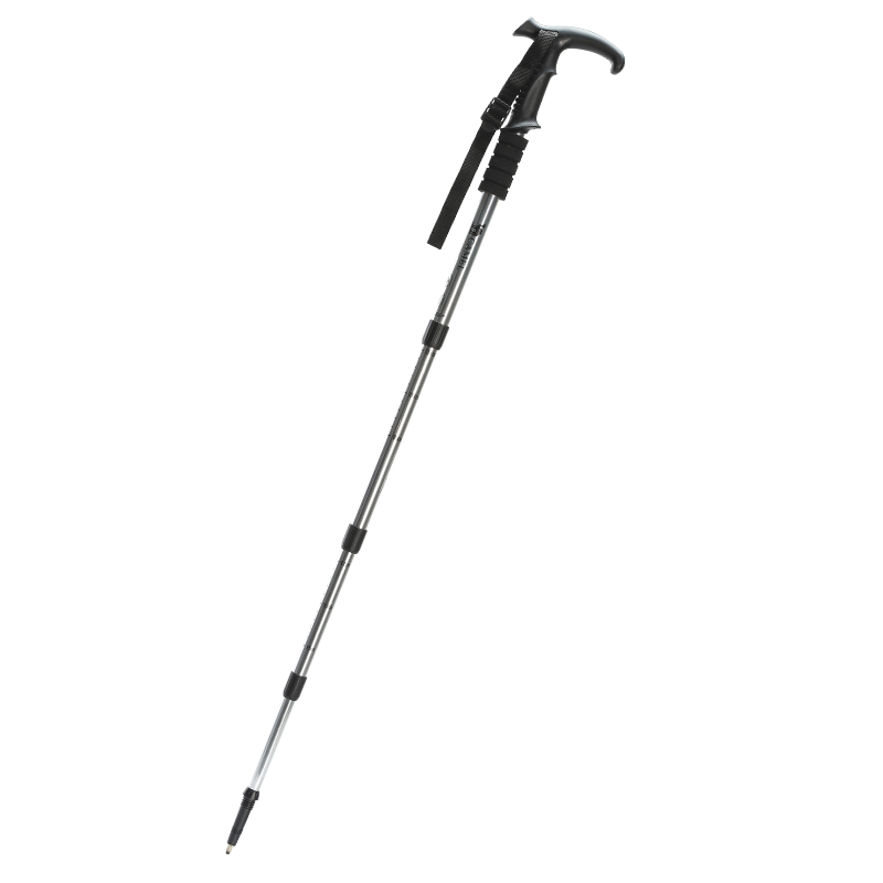 CAMEL Outdoor Trekking Pole, Ultra-Light Aluminum Alloy, Four-Section T-Shaped Handle, for Hiking And Rock Climbing, 2SA7D42-1D, Silver Color