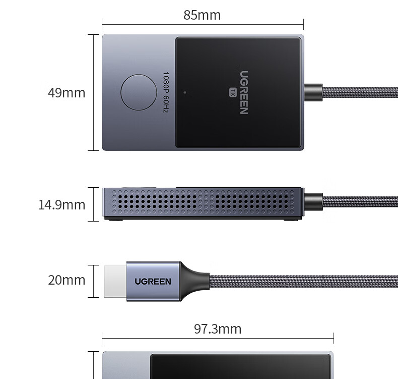 UGREEN Type-C Wireless Screen Mirroring Adapter HDMI HD Display Connector for Apple Huawei Xiaomi Phones, Computers to TV Monitor Projection Point-To Transmission 35031 30