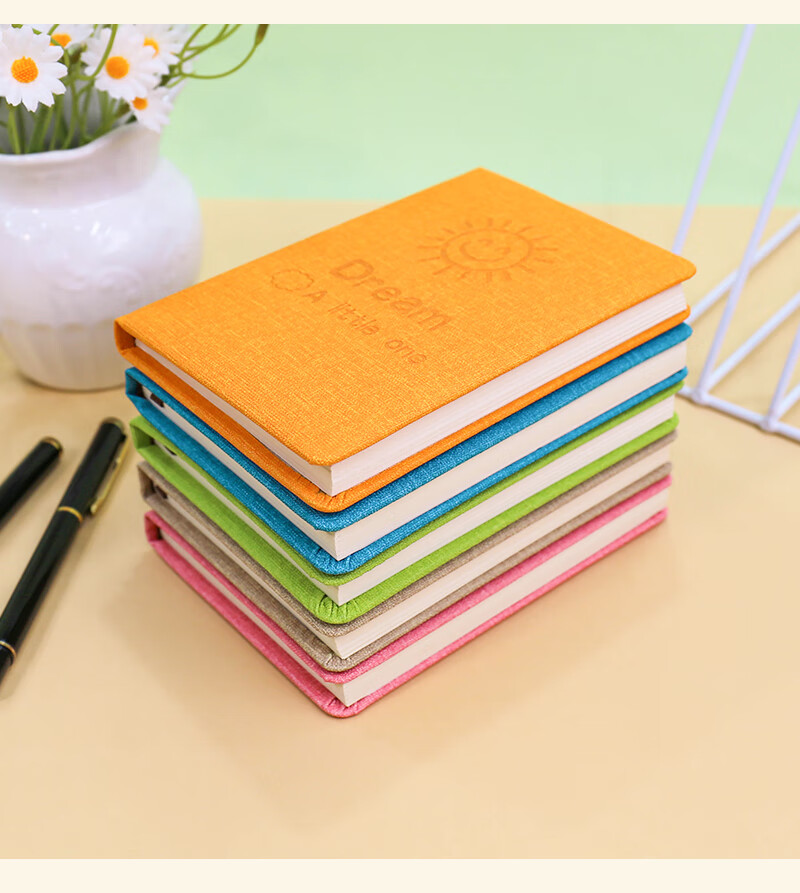 Zhongjian Stationery A6/160 Pages Portable Notebook Creative Small Pocket Mini Student Notebook Pink 50-09 12
