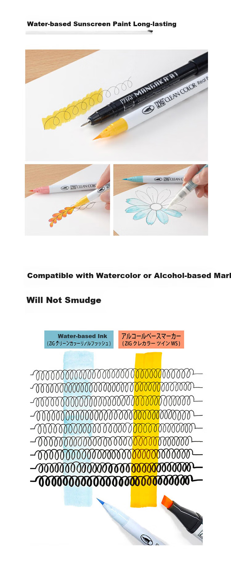 KURETAKE Imported Waterproof Alcohol-Resistant Fine Line Pen, Signature Pen, Drawing Pen, Ink Pen, Comic Design Art Exam Pen, Black 02 Needle Tip Pen CNM-02 3