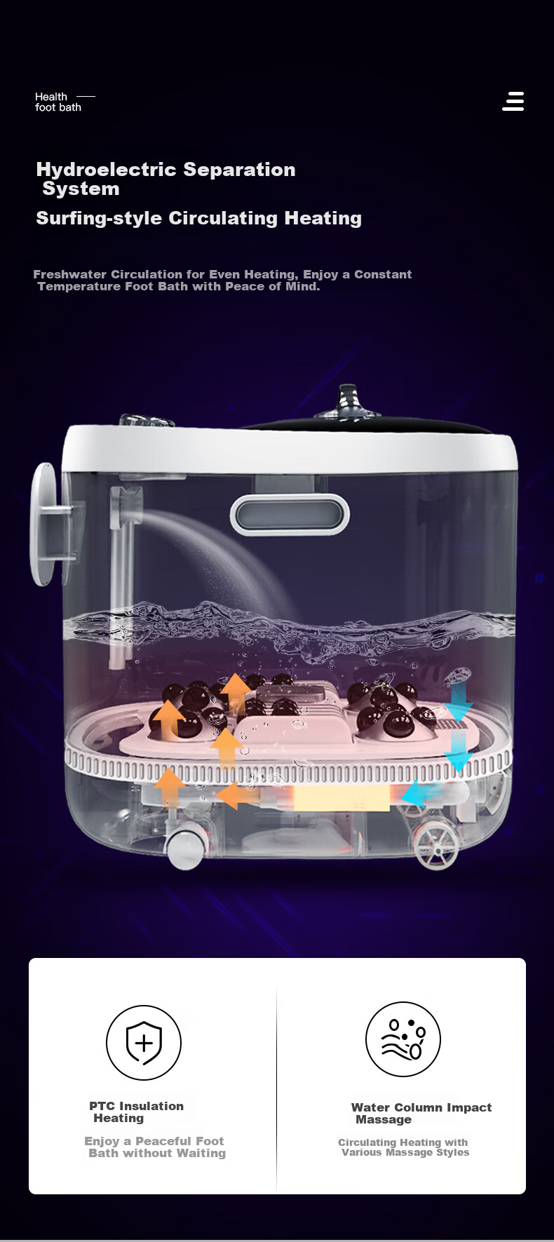 CLORIS UV Sterilization Foot Bath Basin, Calf Soaking Bucket, Fully Automatic Massage Electric Heating Deep Bucket, Mid-Autumn Festival Gift for Wife Or Parents F766B 25