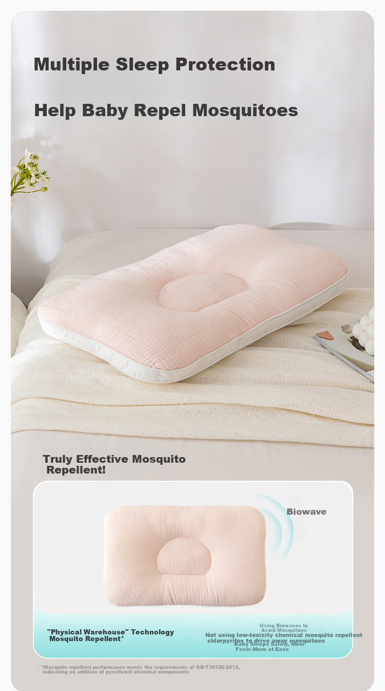 PurCotton Children's Pillow, Baby Shaping Pillow for Ages 3-6, Growth Pillow for Kids, Head Shape Correction, Antibacterial And Anti-Mite Neck Support Pillow 7