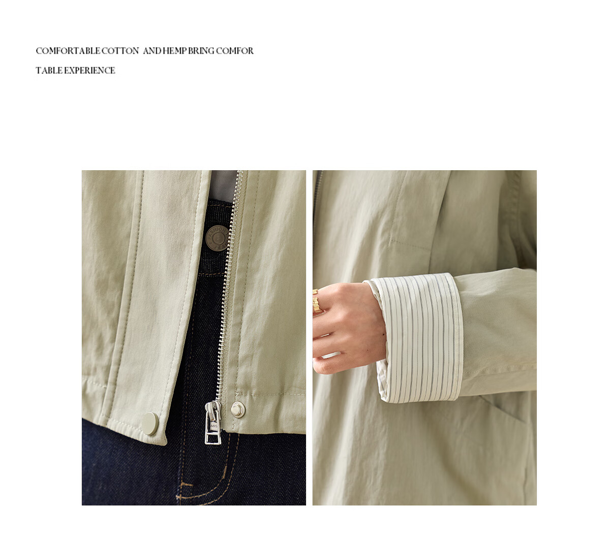 Chushen Spring Autumn Casual Jacket for Women Fashion Lapel Decorative Lines Simple Short Petite Coat Top S53D016 9