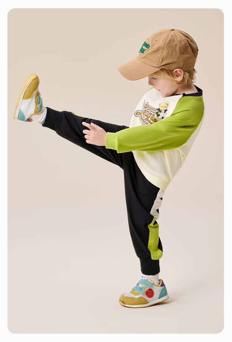 Classic Teddy Children's Outfit, Boys And Girls Sweatshirt And Sweatpants 2-Piece Set, Kids' Sports Autumn Wear, Casual School Uniform, Pink, Size 140 4