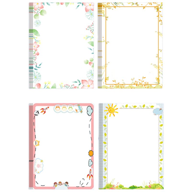 Dailuotang Cartoon Colored Copy Paper A4 Thickened White Paper Office Printing Paper School Kindergarten Creative Cute Ins Style Decorative Border Draft Blank Drawing Paper