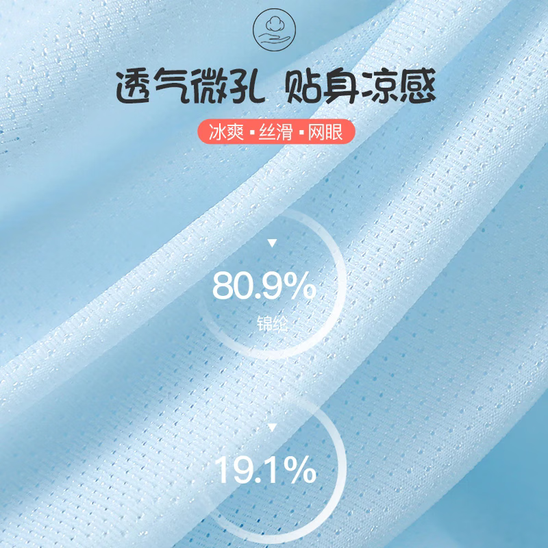 LangSha Children's Underwear, Girls' Ice Silk Thin Mesh Triangle Panties, Antibacterial Crotch Shorts for Girls And Toddlers, Summer Style