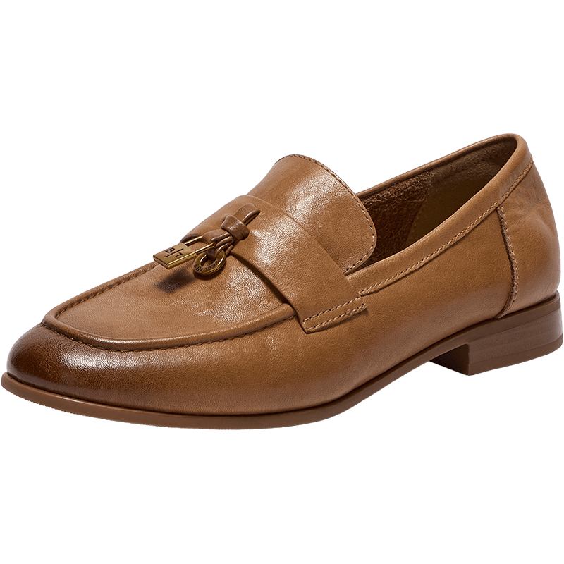 BataBata Women's Loafers Spring Autumn Cowhide Commuter Chunky Heel Shoes 23018CA5