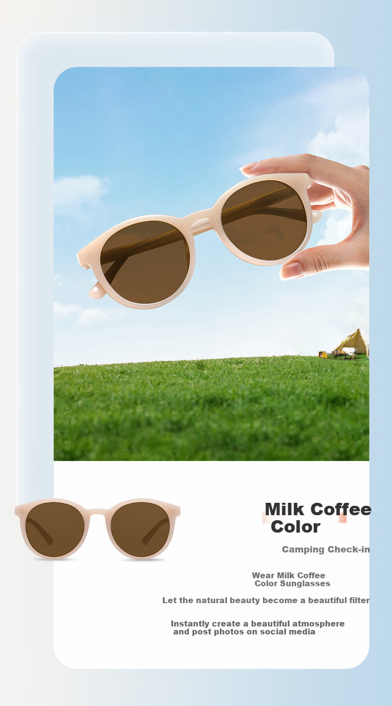 HLA Polarized Sunglasses for Women, Retro Round Frame Sunglasses, UV Protection, Driving-Specific Glasses, Gift for Girlfriend 5