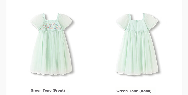 BALABALA Children's Clothing, Hanfu Girls' Dress, Kids' Summer Dress, Baby Puff Sleeve Chinese Style Mesh Skirt, Big Girl Princess Dress 8