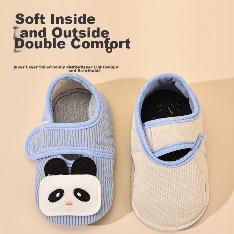 Детские носочки Babyprints, 2 пары, для весны и осени, для дома, утепленные, для первых шагов, с мягкой подошвой, размер M, цвет хаки