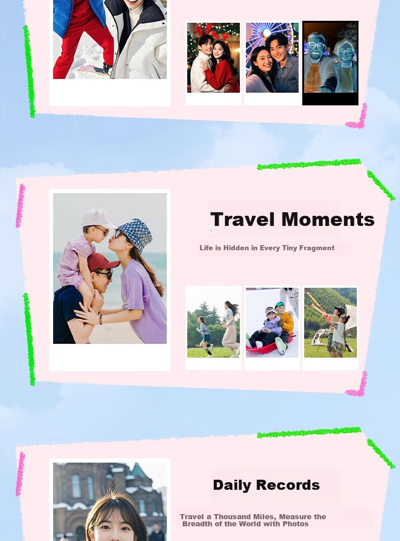 HPRT Z5 Instant Camera, Green, Photo Printing Instant Camera, High-Definition Hot-Smooth Coating, Birthday Gift, Student Children's Camera, Women's Travel Photo Printer 14
