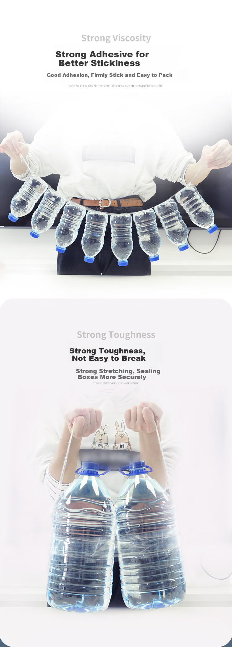 Yongguan Transparent Yellow Packing Tape, Wide Adhesive Tape for Express Shipping, Warehouse Moving, 45mm*100y (91.4m) *50um*36 Rolls/box, Meets EU PPWR Standards 5