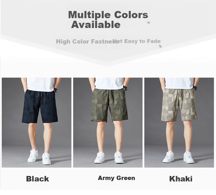 TUCANO Men's Shorts, Summer Pure Cotton Thin Camouflage Loose Five-Point Pants, Men's Outdoor Wear, Large Shorts, Mid-Length Pants, Men's Trousers 5