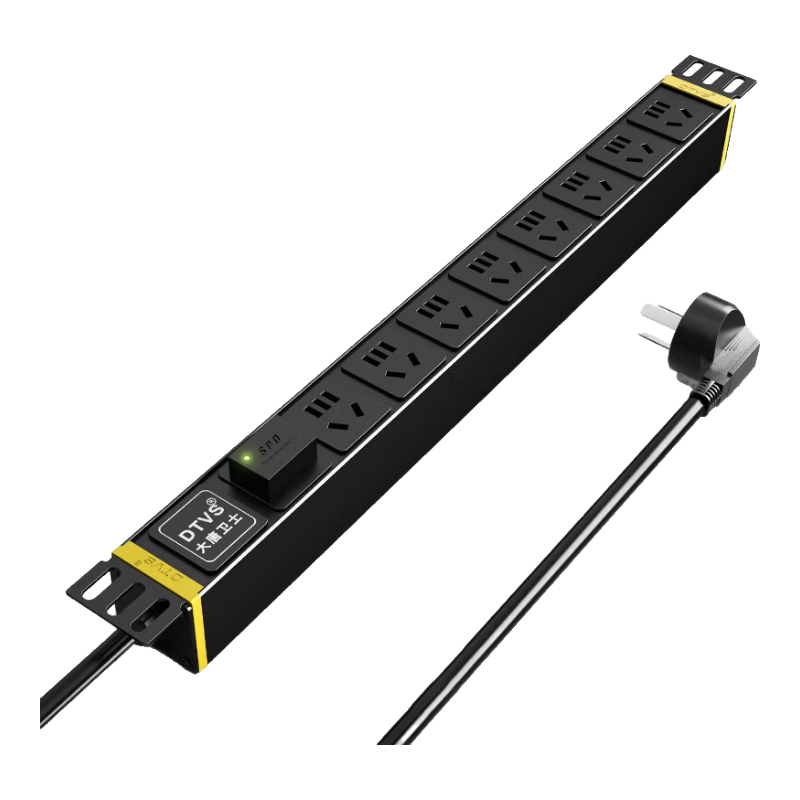 Datang Guardian DT7IEC139 PDU Power Socket 8-Port Anti-Drop C13 Rack-Mounted Aluminum Alloy Shell Shockproof Industrial Grade