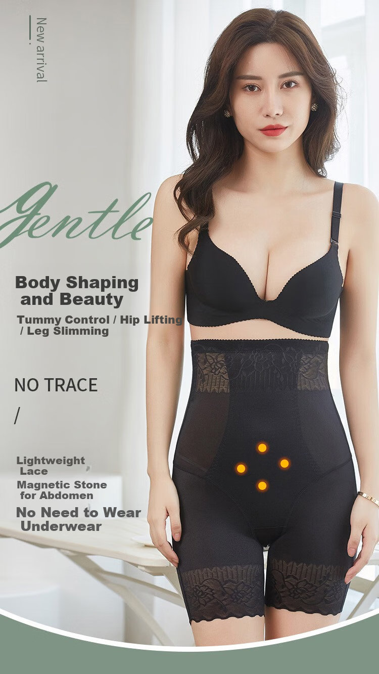 LangSha High-Waisted Tummy Control Shapewear Panties for Women, Postpartum Body Shaping, Waist Cincher, Butt-Lifting, Body Shaping Underwear, Safety Shorts, Black, L 1