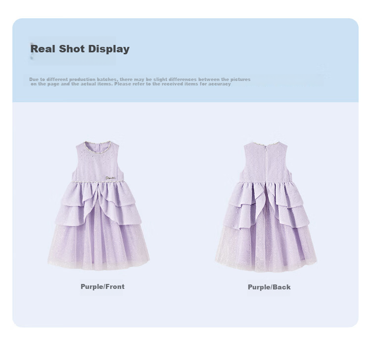 Disney Elsa Princess Dress, Girls' Summer Dress, New Fashionable Design for Summer 2026, Children's Clothing 5
