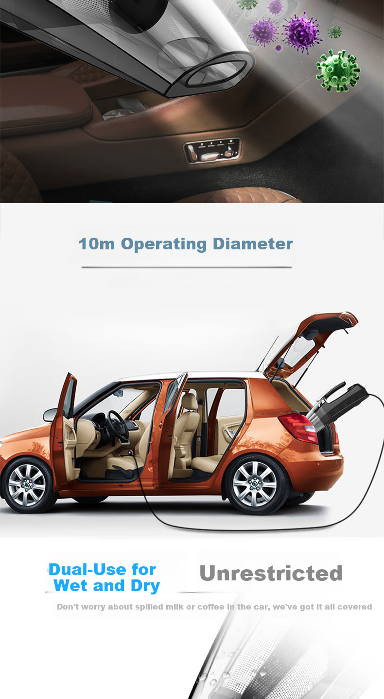 Jumu Car Vacuum Cleaner with Air Pump, Dual-Purpose Four-In Multifunctional Handheld High-Power Vacuum Cleaner JM-8811 7