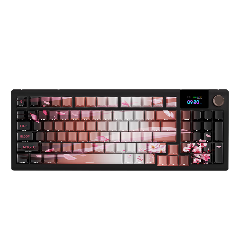 Langtu LT95 Mechanical Keyboard, Wired/wireless/Bluetooth/triple Mode, 95 Keys, Gaming And E-Sports, Computer Office, LCD Color Screen, 10000mAh Battery, RGB Lighting Effects, Yaying