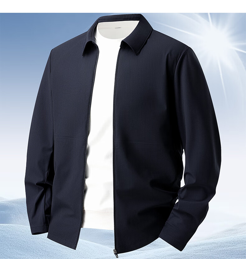 FIRS 【UPF50+】 Ice Silk Lightweight Sun Protection Jacket for Men Spring Summer Business Casual Sunproof Executive Blazer 10