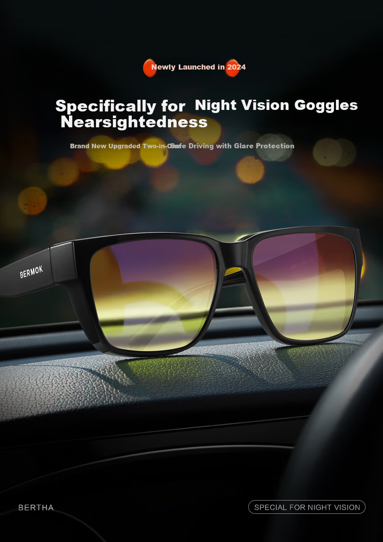 Bertha Anti-Glare Night Vision Goggles for Driving at Night, Anti-Glare Polarized Myopia Glasses for Drivers 26
