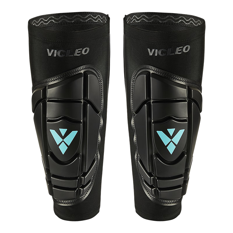 VICLeO Soccer Shin Guards, Calf Protectors, Sports Protective Gear, One Pair, V819219, Black, Size M