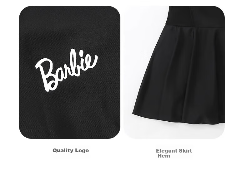 Barbie One-Piece Swimsuit for Women, Black Classic Skirted Fairy Style, Plus Size Swimwear for Girls And Curvy Women, Suitable for Beach Vacation And Hot Springs 23