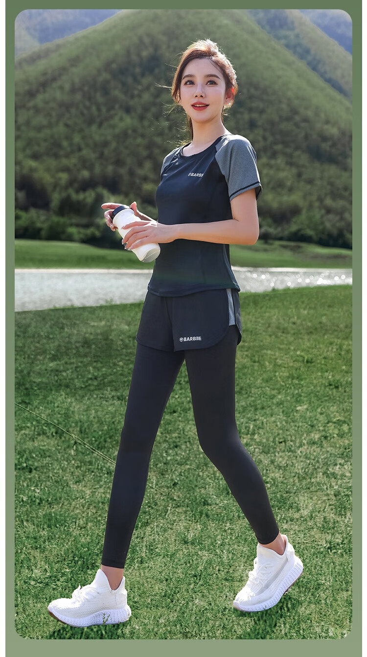 Barbie Women's Sportswear Set Outdoor Running Outfit Breathable Lightweight Badminton Suit Female 11
