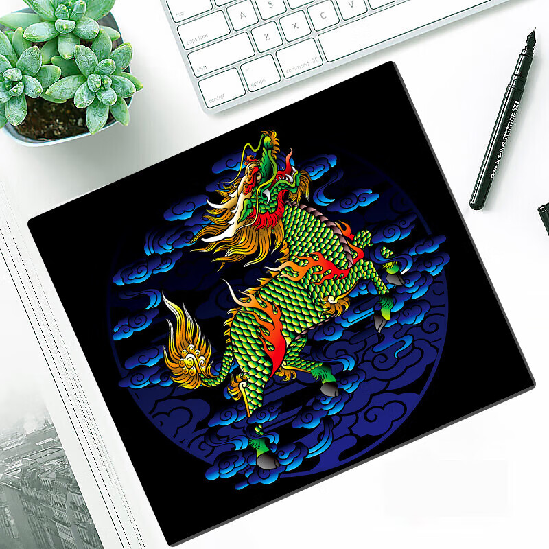 Игровой коврик для мыши Lingshe, большой размер 450x400x2 мм, для киберспорта, с точными краями, Qili