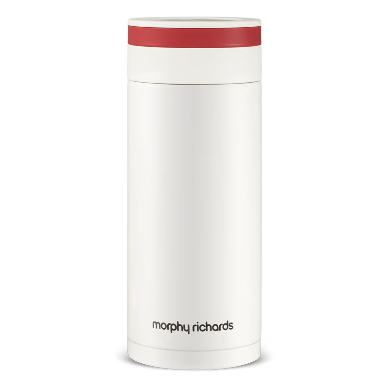 Morphy Richards 304 Stainless Steel Double-Layer Vacuum Insulated Cup Outdoor Lightweight Portable Silicone Non-Slip Design Off-White