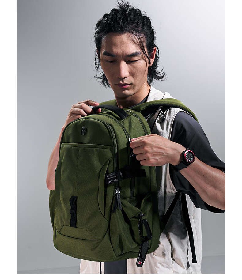 WENGER Green 15.6-Inch Laptop Backpack, Large Capacity Travel Bag for School And Work 3