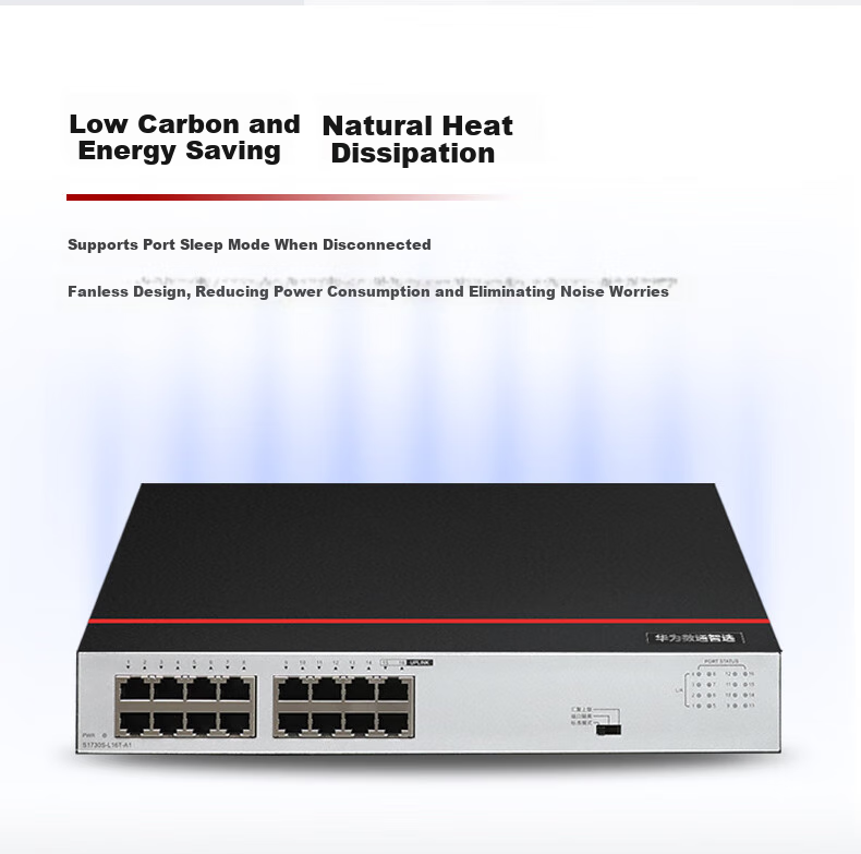HUAWEI S1730S-L16T Gigabit Switch, 16-Port Gigabit Ethernet Port Network Splitter, Small Home And Enterprise-Grade, Replacement for S1700-16G 4