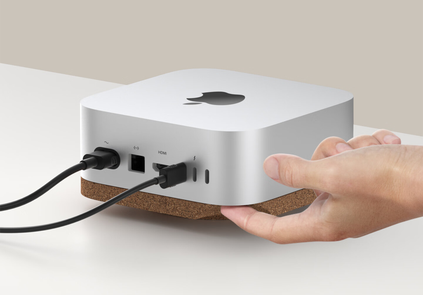 Haibeisi Dustproof Base Stand with Coffee Cork Cooling Rack for Mac mini M4/M4 Pro Mini Stack Accessories 7