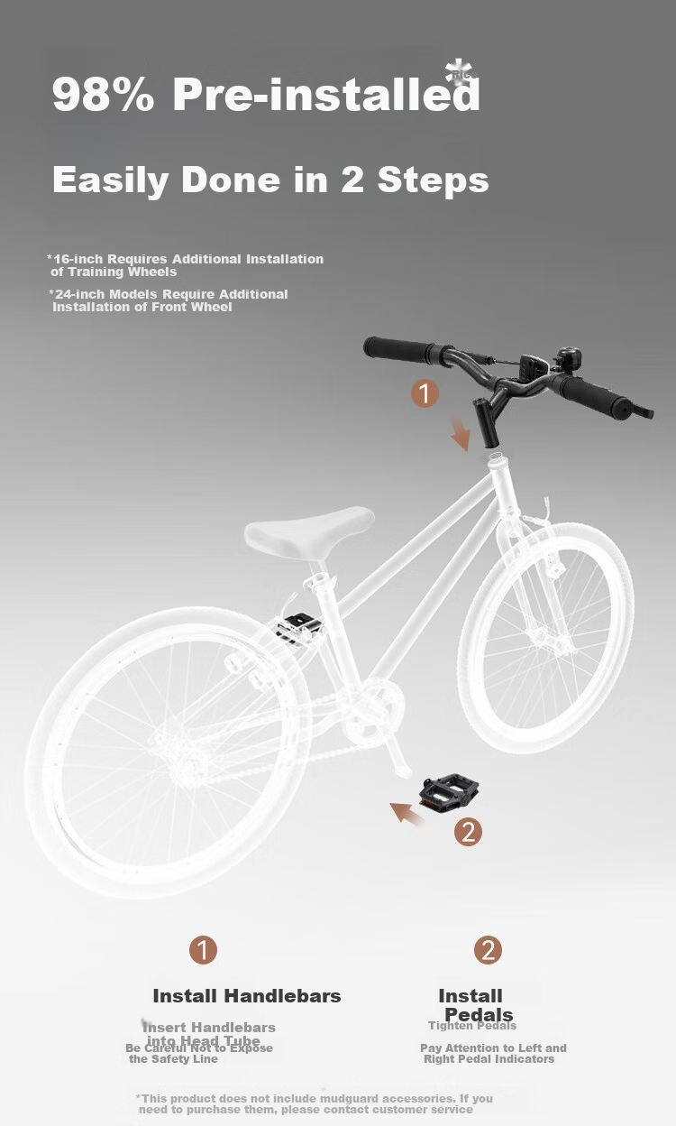 JD Original Xingyun Children's Bicycle Sold by JD Mountain Bike for Ages 3-6 Student Boys And Girls 16-Inch Cherry Blossom Pink 12