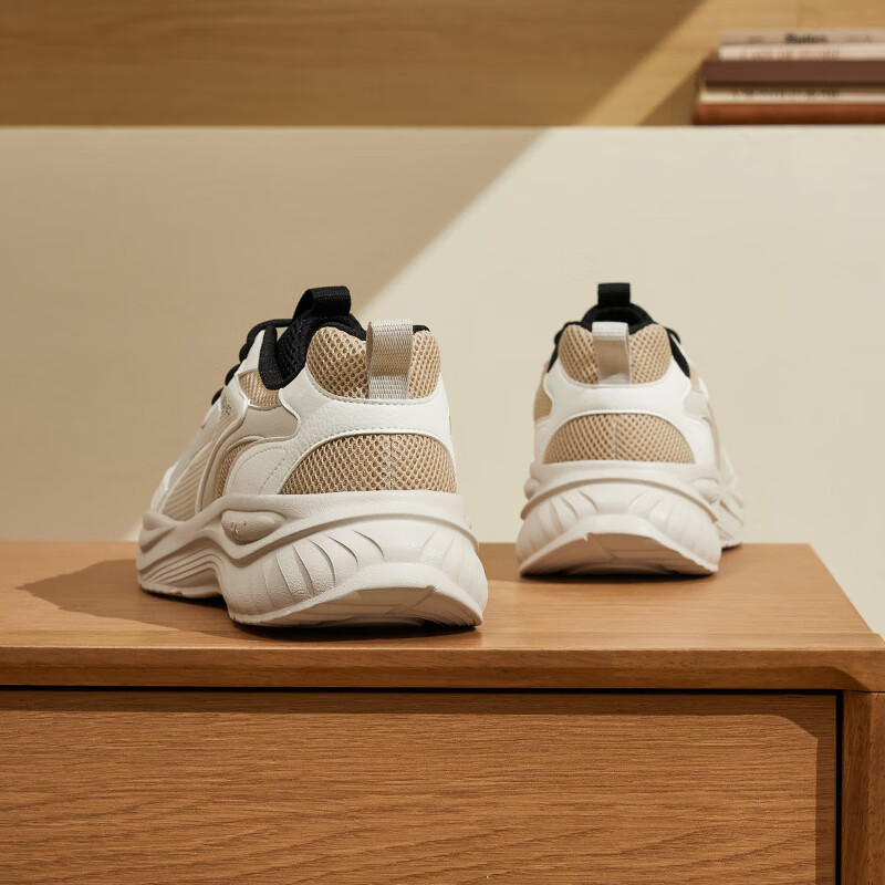 361° Men's Sports Shoes, Spring And Summer Leather Upper, Waterproof Commuter Shoes, Casual Thick-Soled Dad Shoes, 672536704-1