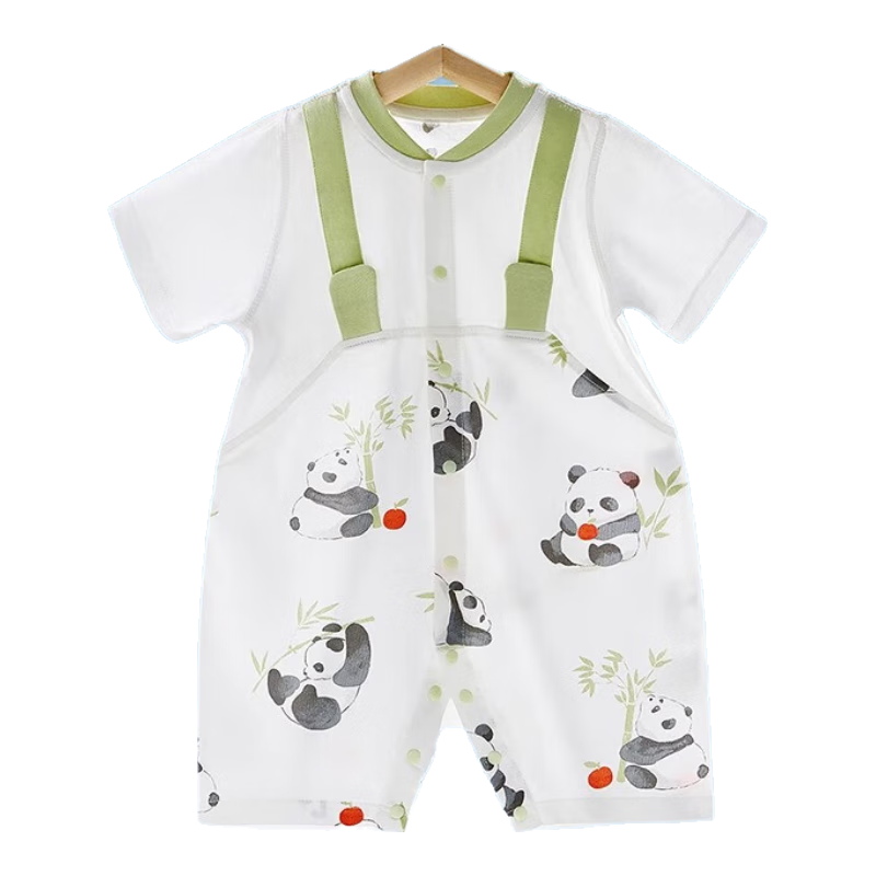AIBEDILA Baby Clothes, Summer Thin Style, Toddler Spring Outfit, Cotton Air Conditioning Short-Sleeve, for Baby Boys And Girls, Outdoor Onesie