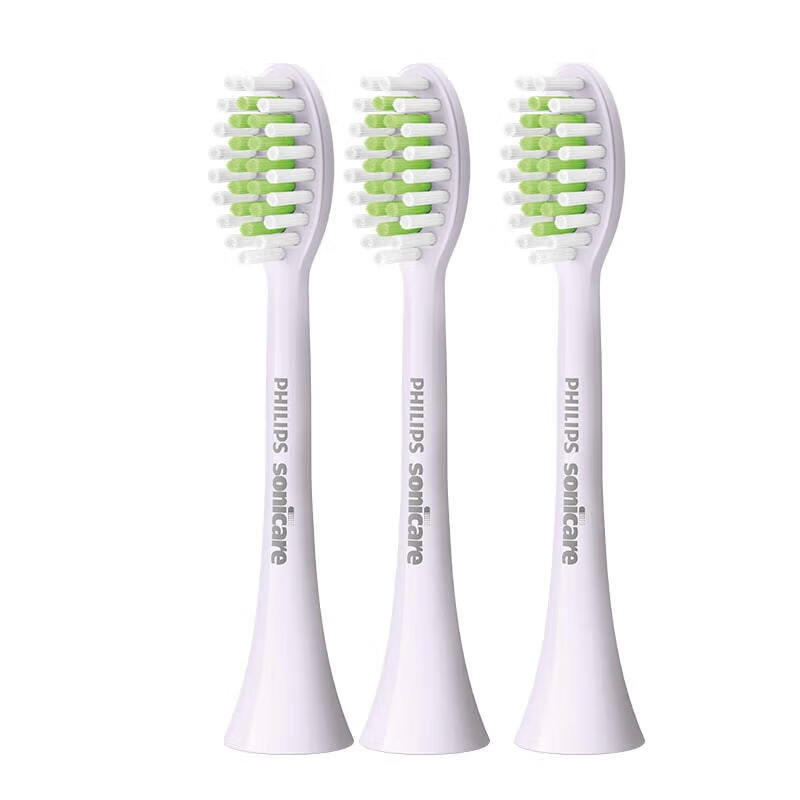 PHILIPS Electric Toothbrush Heads HX2033/04 Gentle Whitening Brush Heads, Pack of 3, Compatible with 5 Effect Treasure Brush Zhezhe Purple HX2471/02 Gentle Series