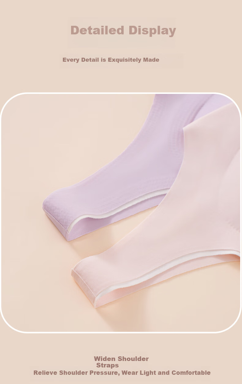 Ailier & ouluola 2026 New Girls' Underwear, Puberty Bra for Middle And High School Students, Ages 12-16, Second And Third Stage, Sports Bra, Purple, Size L 15