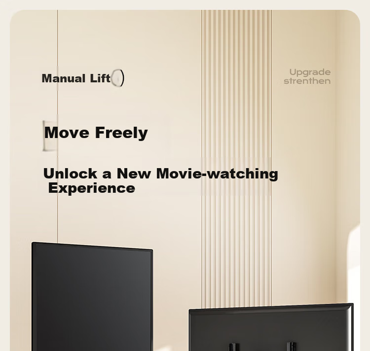 Enlipu TV Stand, Mobile 40-80 Inch Horizontal And Vertical Screen, 90° Rotation, Height Adjustable, Floor-Standing TV Mount, Monitor Bracket Suitable for Multiple Brands of TVs 3