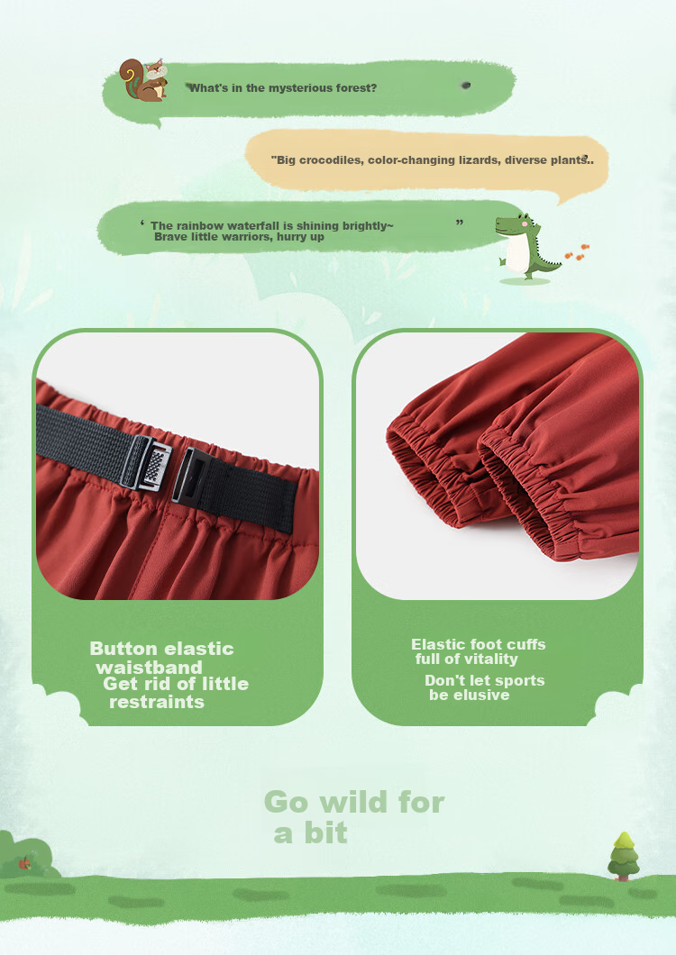MQDMINI Children's Clothing, Boys And Girls Casual Pants, Kids' Sports Trousers, Simple Paratrooper Pants 5