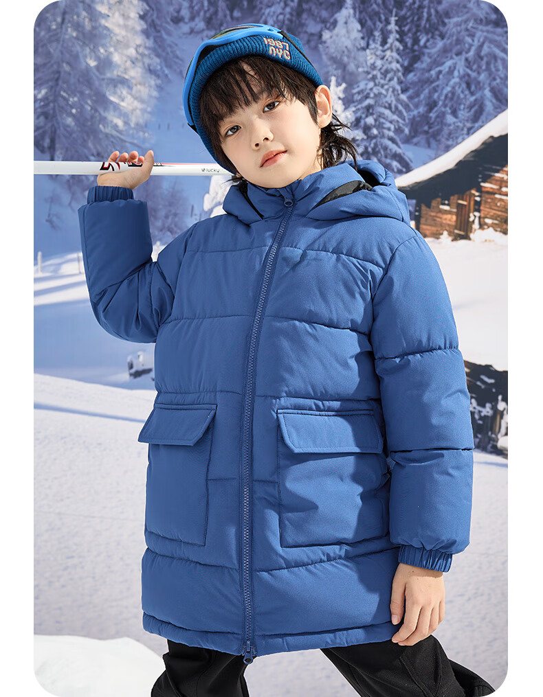 Baleno Kids Winter Cotton Padded Jacket 2025 New Mid-Length Thickened Hooded Coat for Boys and Girls 6