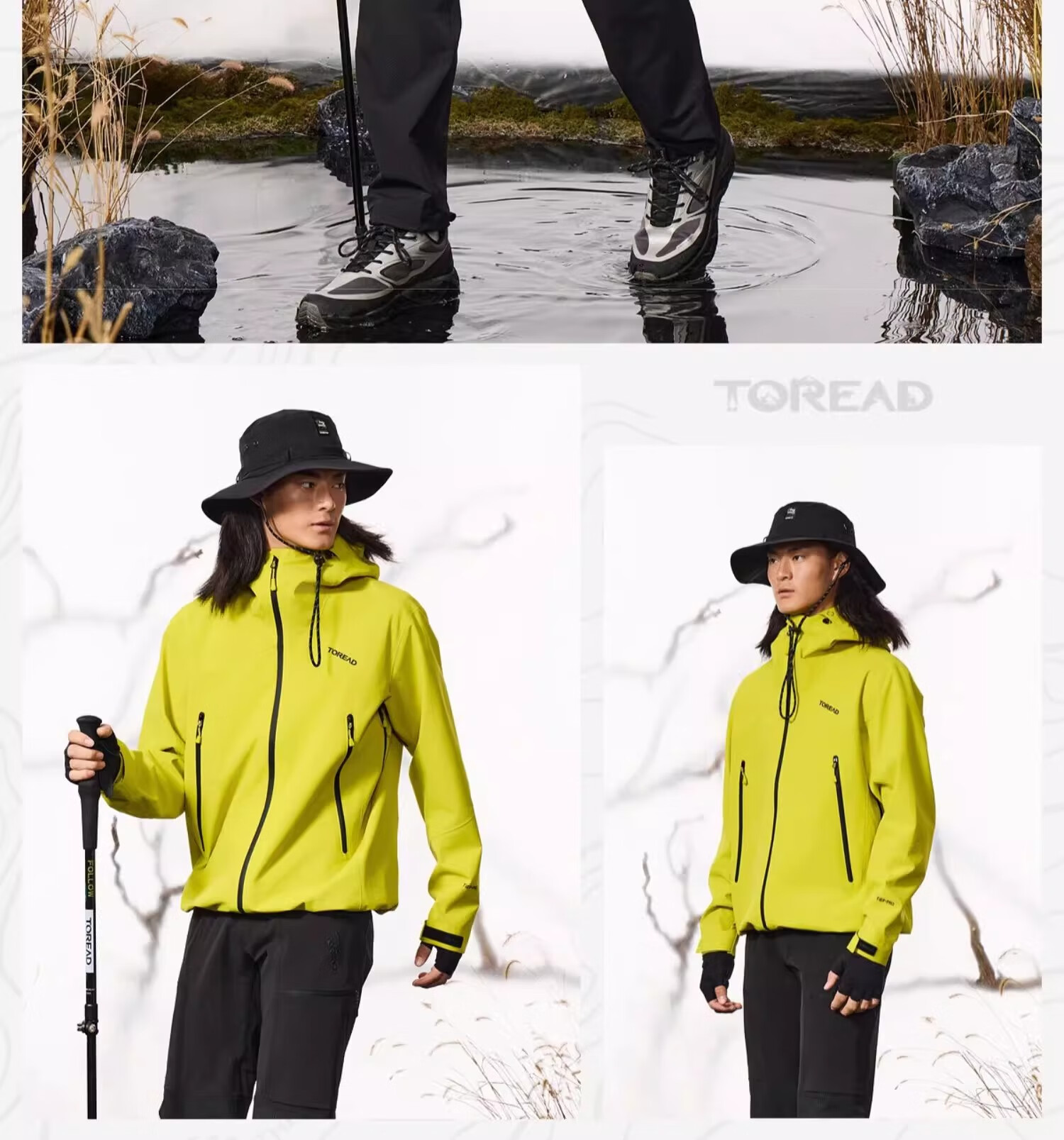 TOREAD Professional Outdoor Mountaineering Jacket, 3L Waterproof Windproof Hiking Coat, Ta Huang Women's Size L 4