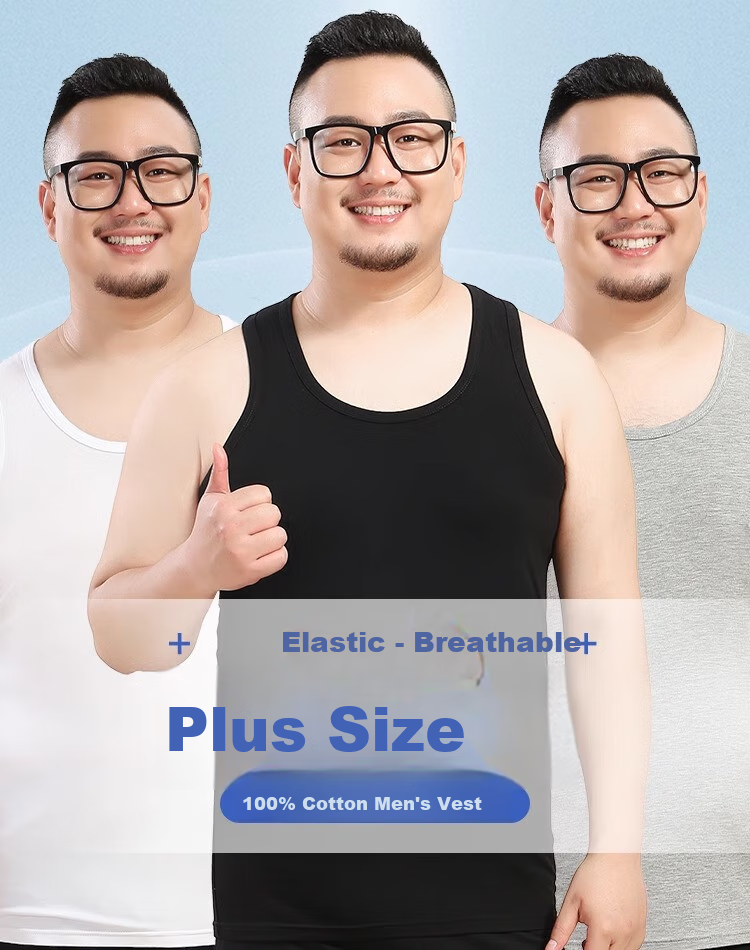 Hengyuanxiang [100% Pure Cotton] Men's Tank Top, Autumn Season, Middle-Aged And Elderly, Large Size, Loose Fit, Antibacterial, Sweat-Absorbing, Sports Undershirt for Me 8