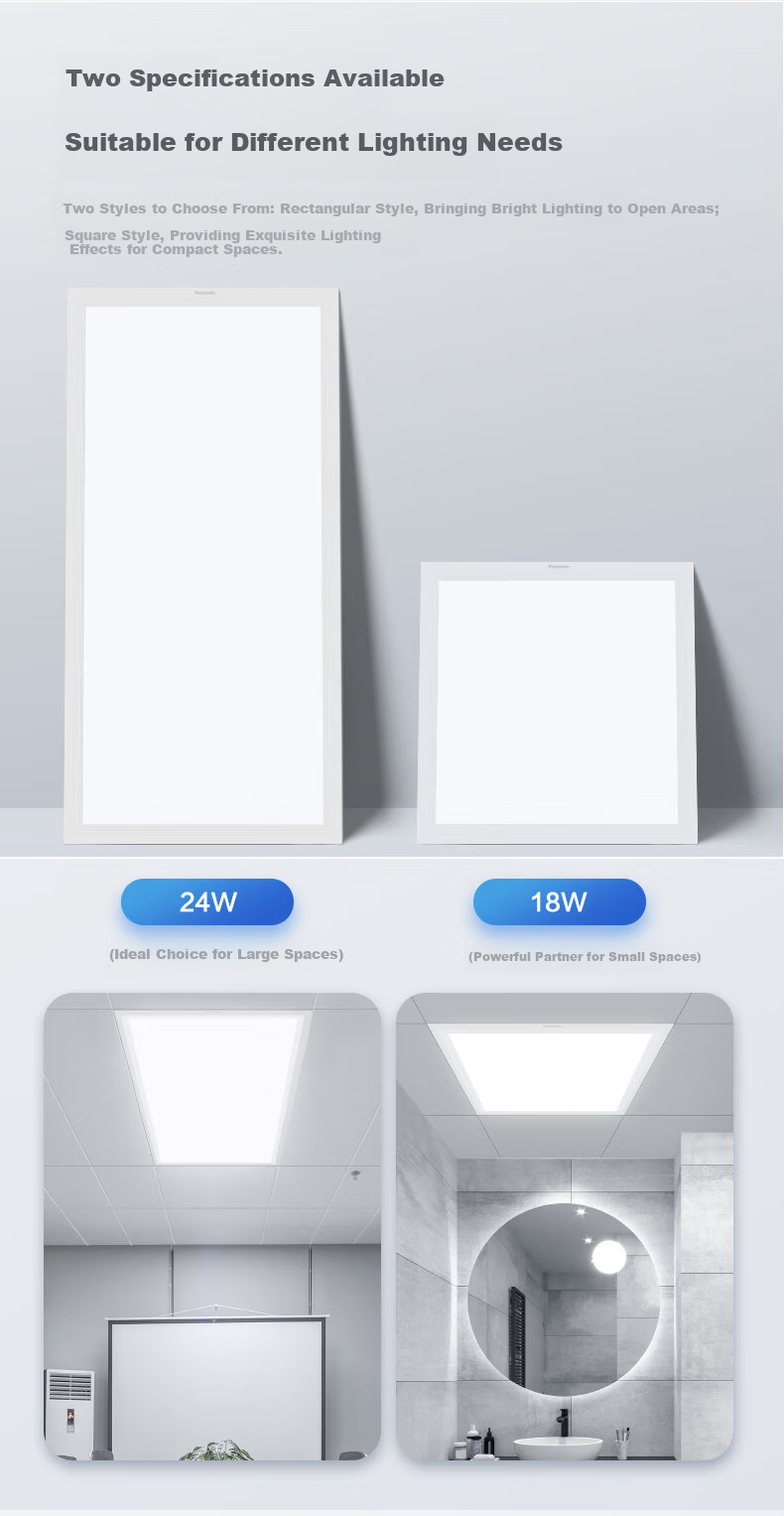 Panasonic Kitchen Light, LED Integrated Ceiling Light, Aluminum Buckle Panel Light, 300x300 Bathroom Ceiling Light, Flat Panel Light, 18W 3