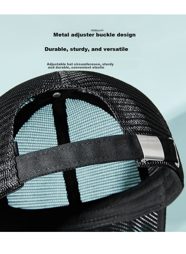JEEP Men's Baseball Cap Summer Mesh Quick-Dry Sun Hat Unisex Visor Hiking Sun Hat Fishbone White 4
