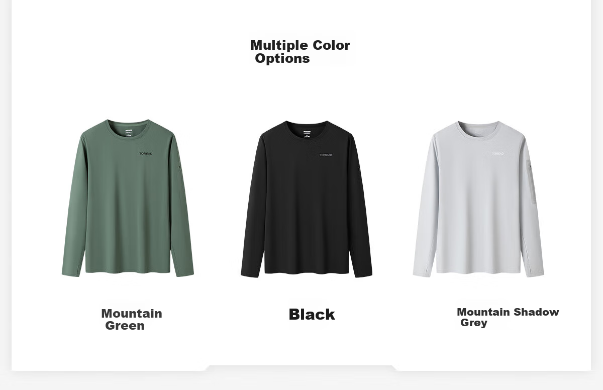 TOREAD Long-Sleeve T-Shirt, Spring And Summer Outdoor Sports Men's Functional Top, Breathable Thin Undershirt, TAJJEN81818 4