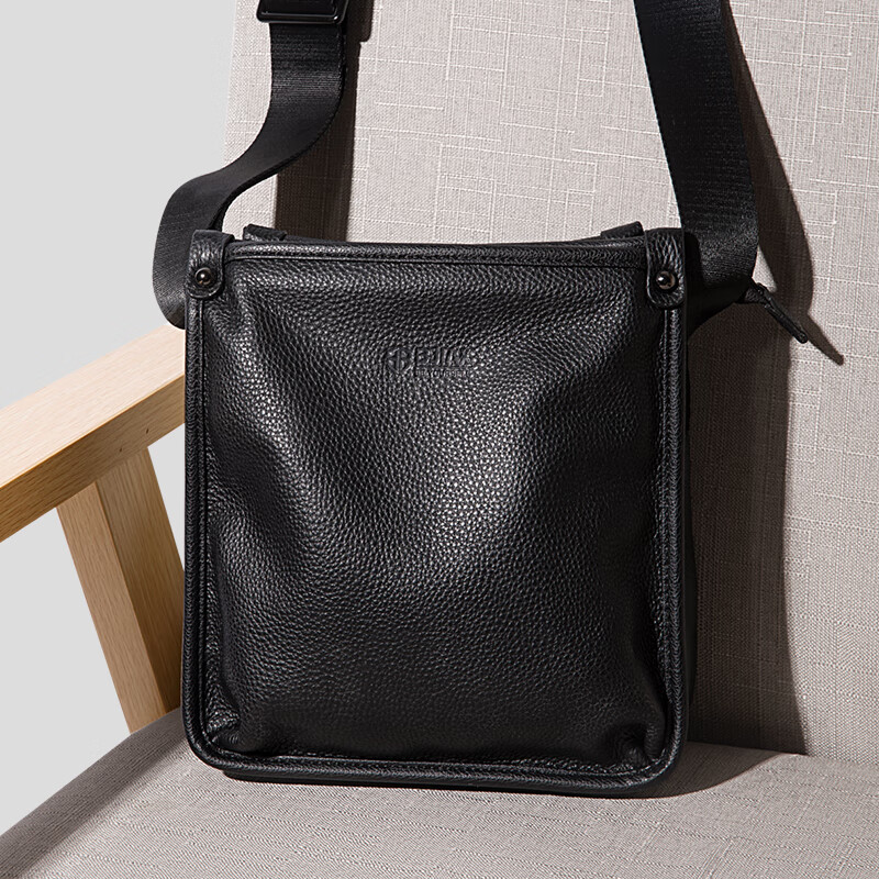 BJIAX Genuine Leather Shoulder Crossbody Bag, Cowhide Handbag, Business Casual Men's Bag, Commuter Shoulder Bag, Teacher's Day Gift