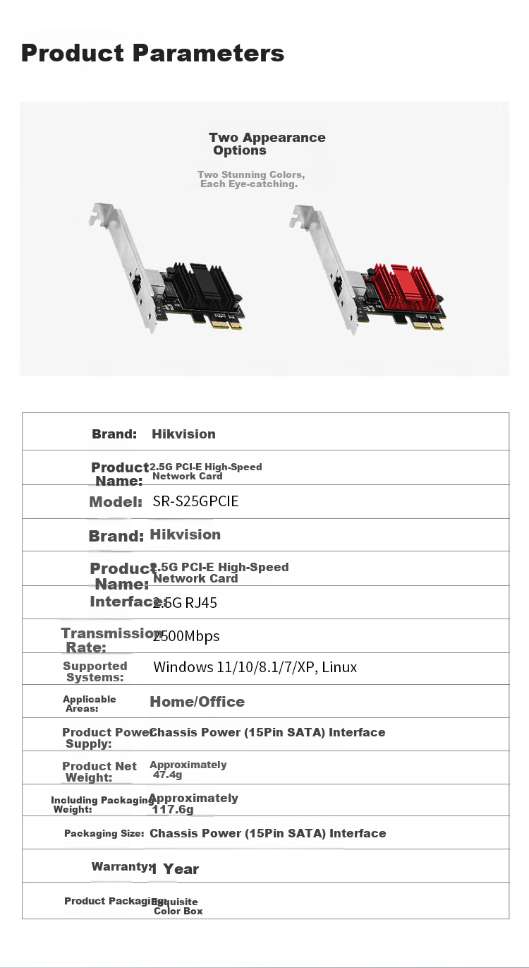 Xiliweishi PCI-E10G Gigabit Single Port Wired Network Card for Desktop Computer NAS Server Gaming RJ45 Ethernet Port Intel X540 Chip SR-PT01 6