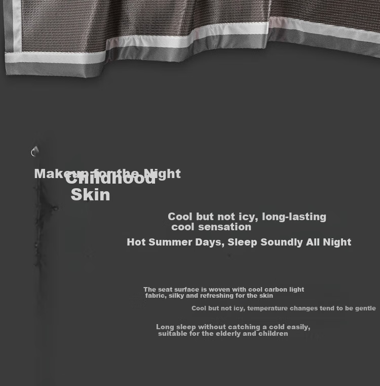 UCHINO HU-HY05L06 Summer Encounter Ice Silk Mat Set of Three Pieces, 180*200cm, Set, Gray 4