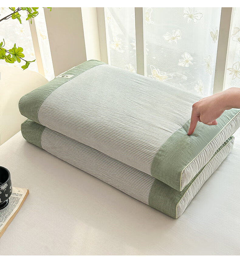 Yalu Pure Buckwheat Pillow Neck Support Sleep Aid Cotton Pillow Core Single Summer Student Sea Salt Blue Pack of One 10