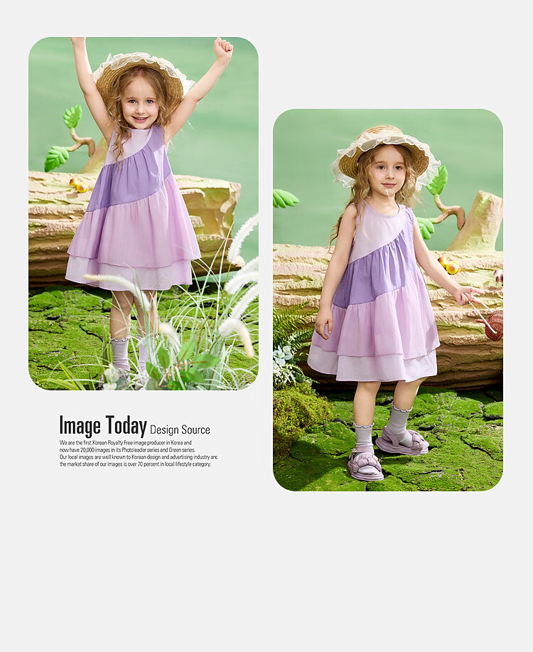 ASK JUNIOR Girls' Sleeveless Summer Dress, Baby Vacation Princess Dress 15